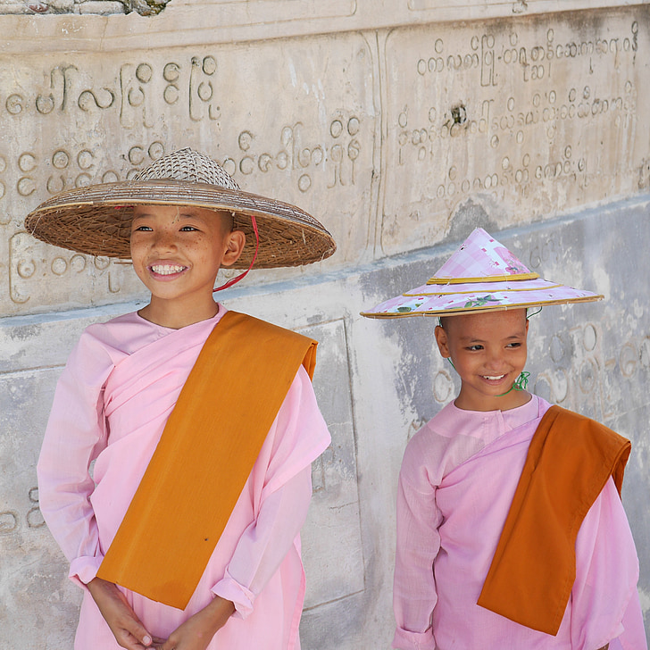 novices, bouddhisme, Monastère de, couvent, novice, Birmanie, Myanmar