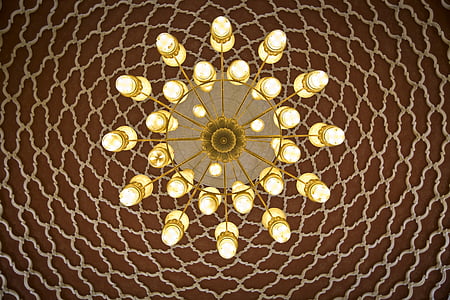 arabian, ceiling, chandelier, arabic, decoration, pattern, ornate