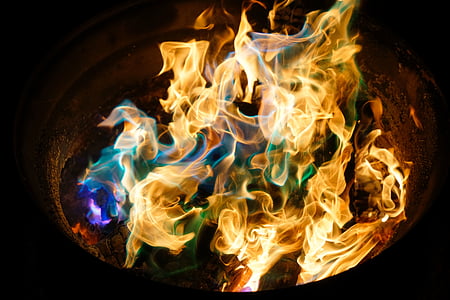 fire, flame, charcoal, ash, smoke, heat, bonfire