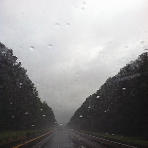 déšť, ponuré, počasí, mlha, mlha, krajina