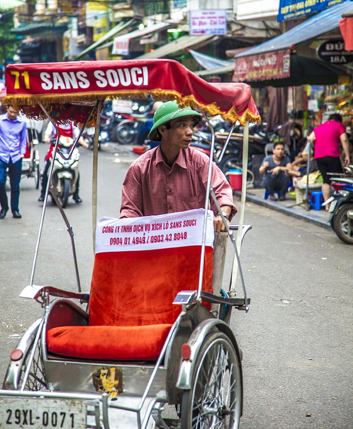 Viaggi, Hanoi, Vietnam, uomini, lavoro, driver, Vagon