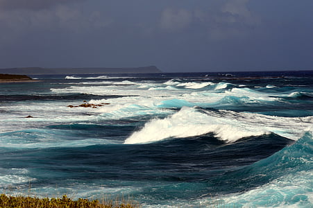Storm, océan, vague, Atlantique, racaille, mer, nature