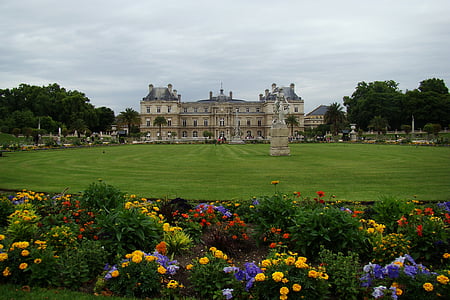 a Luxembourg palota, a palota, Luxemburg, város, Franciaország, Párizs, kert