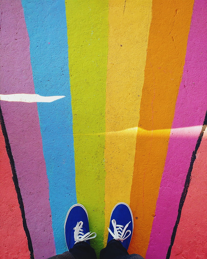 барвистий, кольори, барвистий, кольори, творчість, ноги, взуття