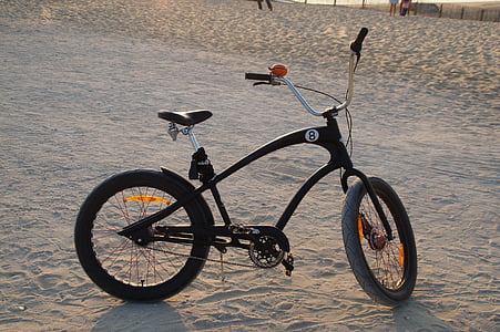 bike, beach cruiser, wheel, biscarrosse, atlantic, dune, ocean