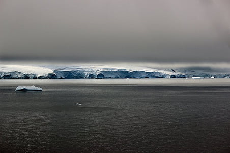 antarctica, landscape, winter, snow, ice, sky, clouds