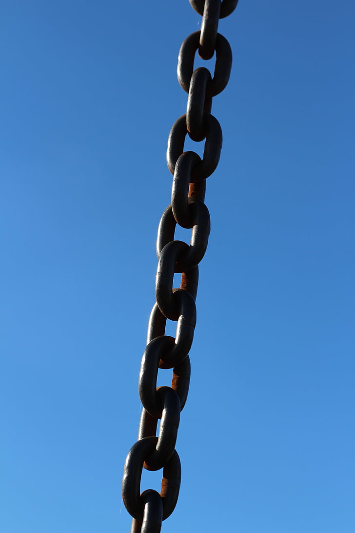 chain, sky, chain li, link, metal, industrial, iron