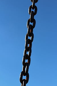 catena, cielo, li di catena, link, metallo, industriale, Ferro da stiro