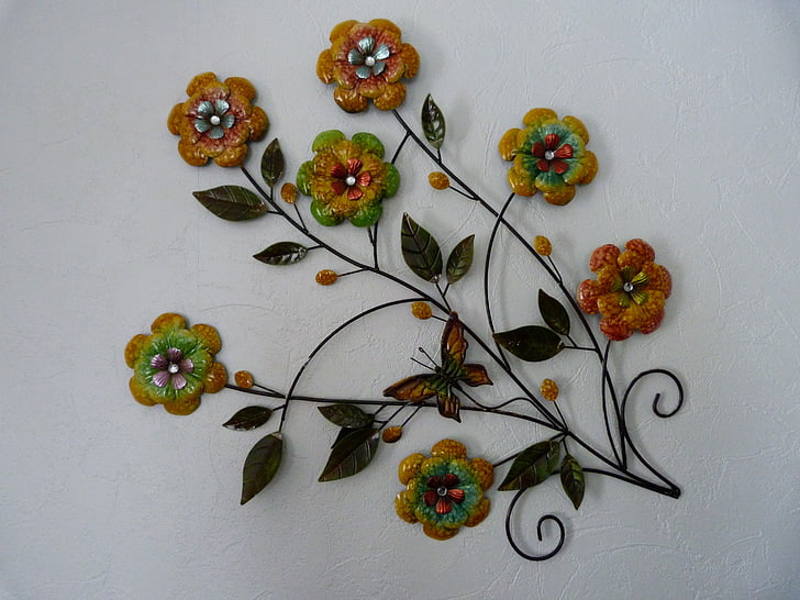 interior decorating, metal, flowers, colorful, iron, apply