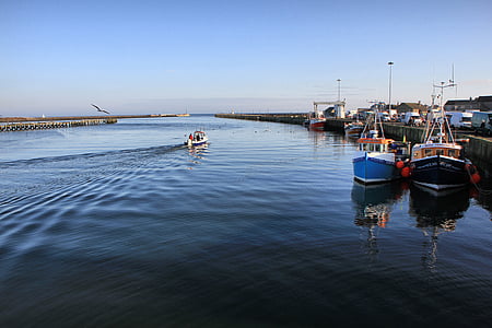 Amble, Northumberland, Harbour, bådene, fiskeri, UK, floden