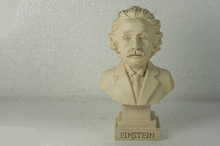 Albert, Einstein, socha, bílá