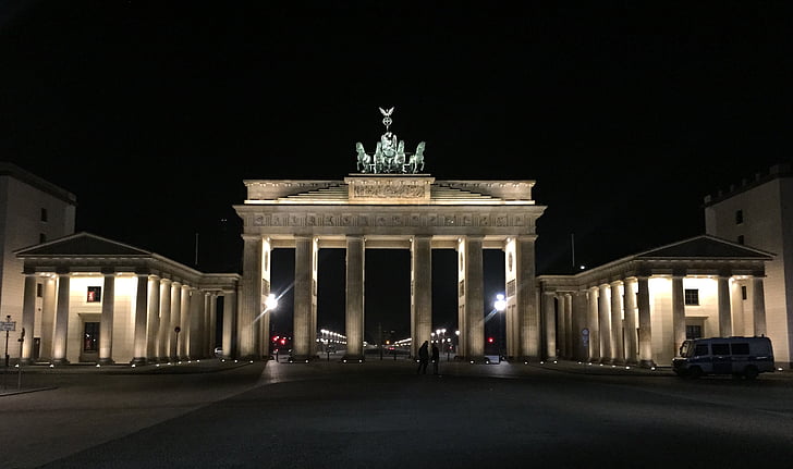 Berlīne, Vācija, Eiropa, Brandenburgas vārti, Berlīnes mūris, pilsēta, pieminekļu