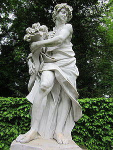 angloisen, Schlossgarten, Schwetzingen, statuen, skulptur, gresk mytologi, innredning