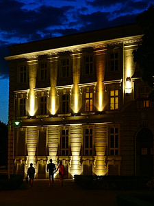 St Petrova bazilika, Vincenta de paul, kostol, Bydgoszcz, Poľsko, noc, Cathedral