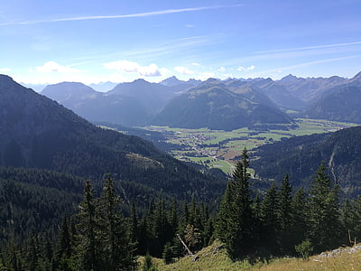 allgäu, mountains, colorful, beautiful, light, rest, sky