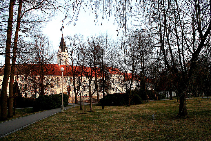 Třeboň, lâu đài, công viên, Cộng hoà Séc, mùa thu