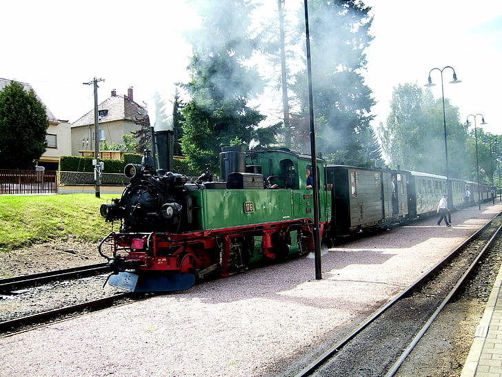 loco, steam locomotive, train, passenger train, historically, railway station
