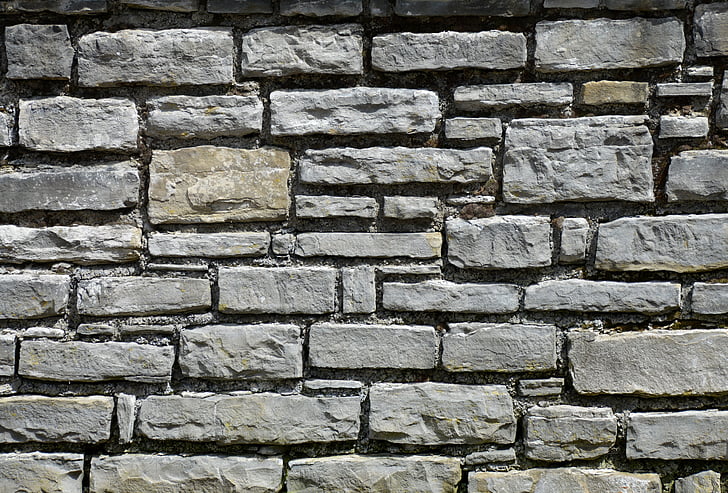 υφή, τοιχοποιίας, πέτρες, Παλαιό τοίχο από τούβλα, ασβεστόλιθοι, αρθρώσεις, μοτίβο