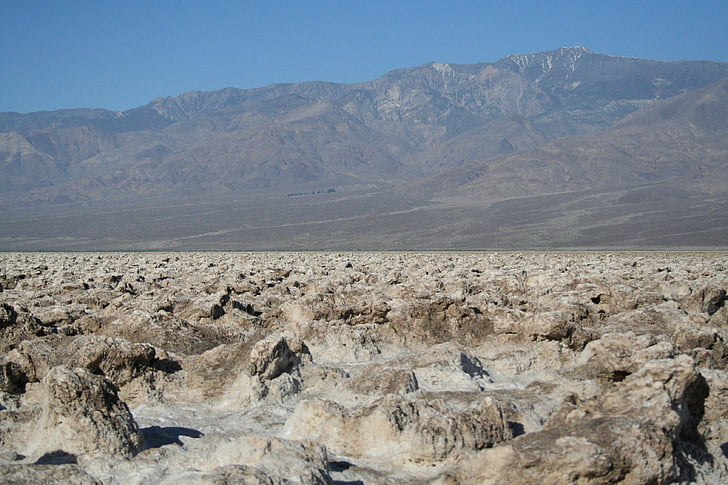 landschap, Death valley, Devil's golf course, Verenigde Staten, Californië, woestijn, natuur