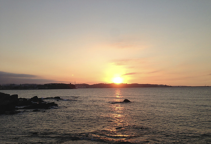 posta de sol, Mar, l'aigua