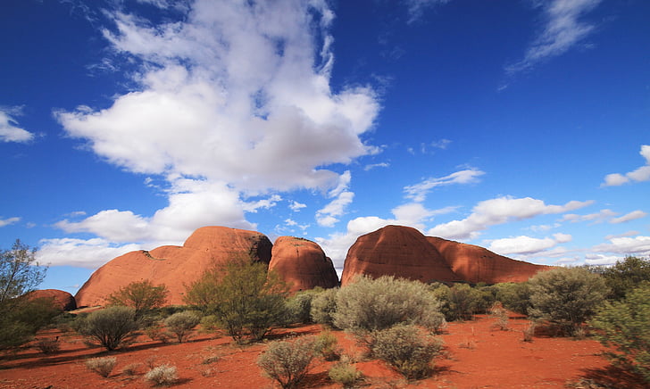 Olgas, a Kata tjuta, táj, Outback, sivatag, északi terület, Ausztrália