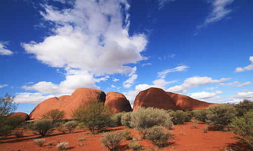 Olgas, Kata Tjuṯa, landschap, Outback, woestijn, Noordelijk Territorium, Australië