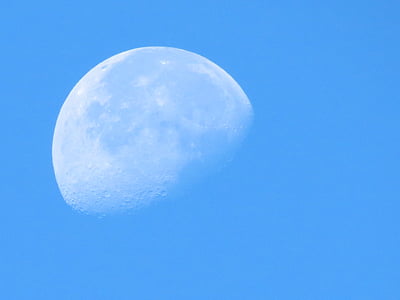 Luna, ημέρα, ουρανός
