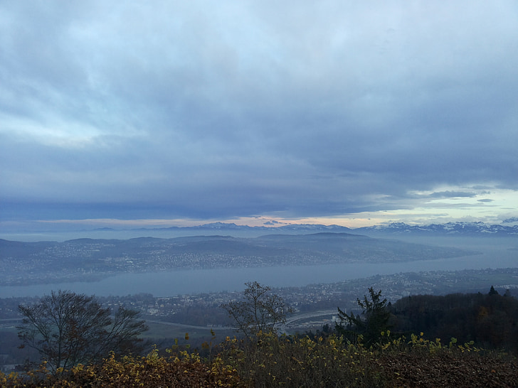 Zurich, Lake, Uetliberg, rest, water, ontspannen