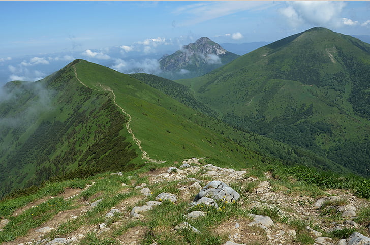 vuoret, Slovakia, Malá fatra, vuoren harjanteelle, polku, Matkailu