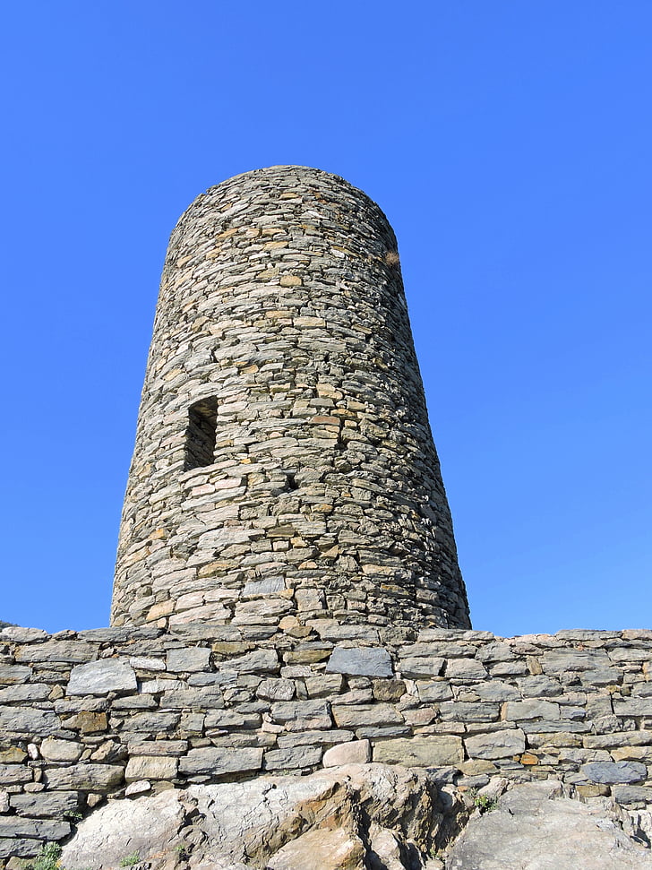 Torre, kamień, średniowieczny, Vernazza, Cinque terre, Liguria, Włochy