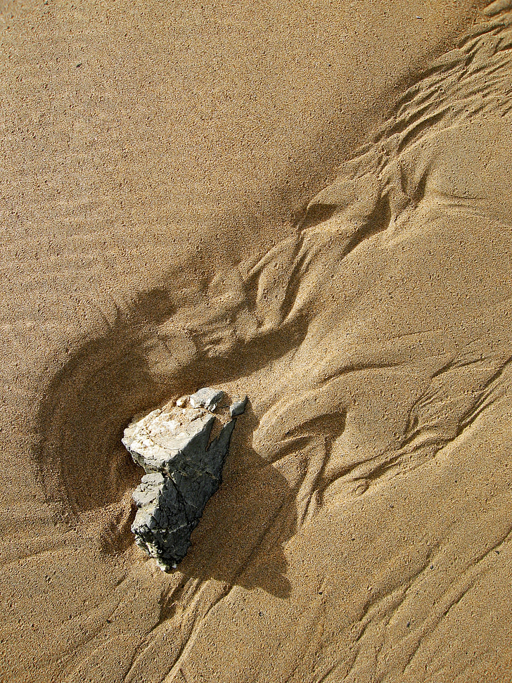 sable, modèle, plage, la marée, flux de données, Ripple, texturé