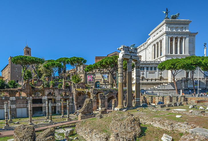 로마, 기념물, 이탈리아, 포럼, 아키텍처, 랜드마크, 여행
