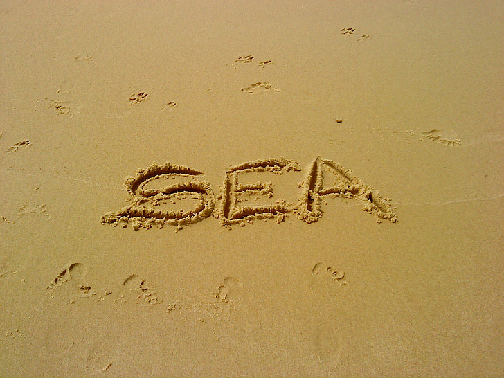 sjøen, hav, stranden, solen, sand
