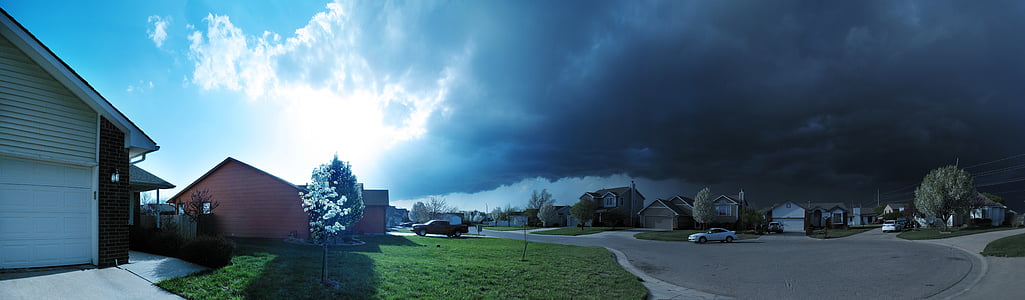 thời tiết, cơn bão, Panorama, bầu trời, Trời Ðẹp, mưa, đám mây