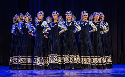 ruščina, folklor, Berezka, koncert, nacionalni, etnične, Vintage