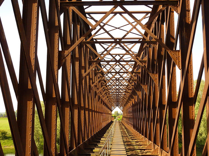 Railway bridge, rust, Bridge, tog, jernbanen, Tyskland, transport