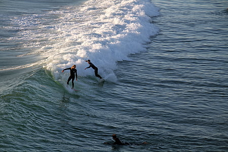 Kalifornien, Pazifik, Küste, Surf, Surfer, Sport, Wasser