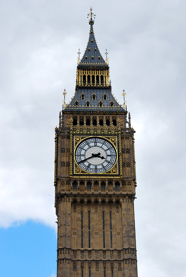 Big ben, London, England, klocka, Parlamentet, tornet, Storbritannien