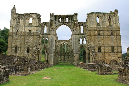 Rievaulx klostera, UK, Yorkshire, arhitektūra, vēsture, slavena vieta, seno