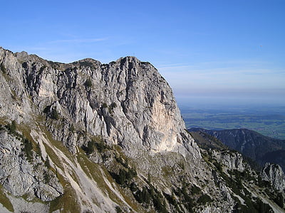 montañas, Alpine, sebenkopf, Allgäu, pared de roca, subir, escalada alpina