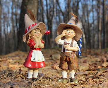 anak-anak, Gadis, Anak laki-laki, hutan, Elf, topi, Pergi sana