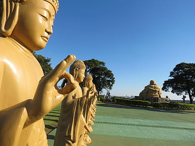 Buddismo, statue, Tempio, Yoga, preghiera, pregare, preghiere