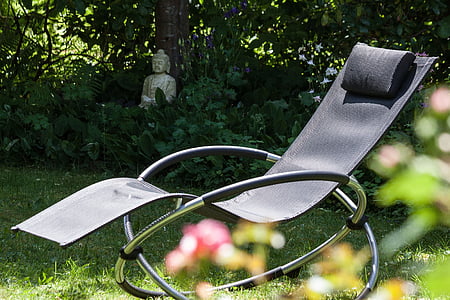 deck chair, design, noble, aluminium, rest, relax, garden