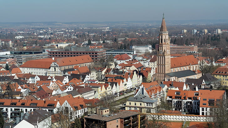 Landshut, staden, Bayern, historiskt sett, Trausnitz slott, platser av intresse, medeltiden