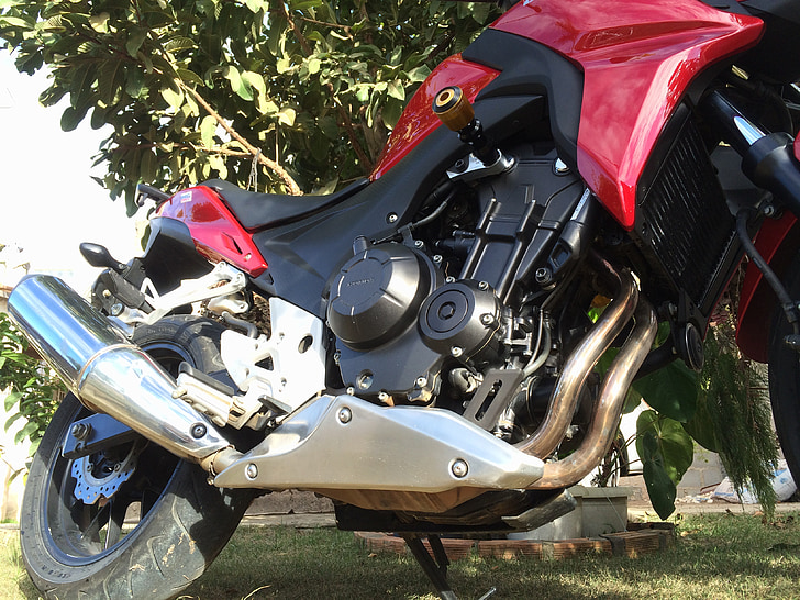 sykkel, rød, Honda, to hjul, eventyr, motorsykkel, motor