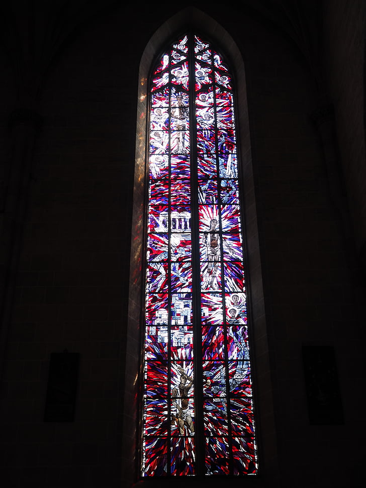 kerk venster, Gebrandschilderd glas, kerk, glazen raam, Heilige, Ulm kathedraal, Münster