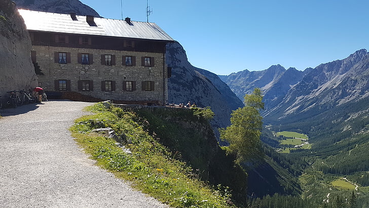 munte, colibă, Alm, vacanta, cabană de munte, Tirol, Karwendel