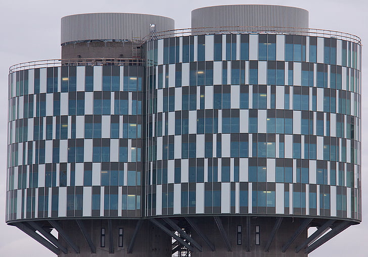 gêmeo, Torres, milho, silo de, reconstruída, renovação, Porto
