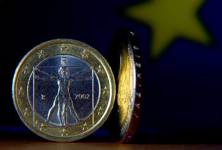 Euro, pièce de monnaie euro, argent, devise, pièces de monnaie, Finance, trésorerie