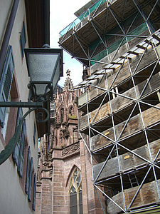 Münster, Freiburg, geïntegreerd, renovatie werken, het platform, gebouw, kerk